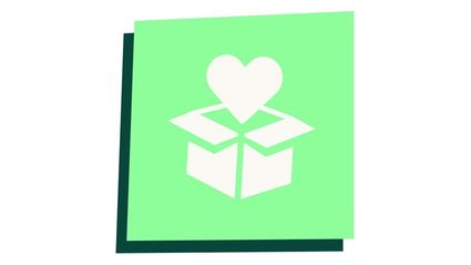Box heart icon
